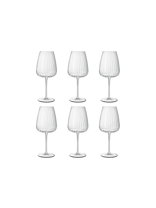 Luigi Bormioli Speakeasies Set Pahare pentru Vin Alb și Roșu din Sticlă cu Picior 700ml 6 Bucăți