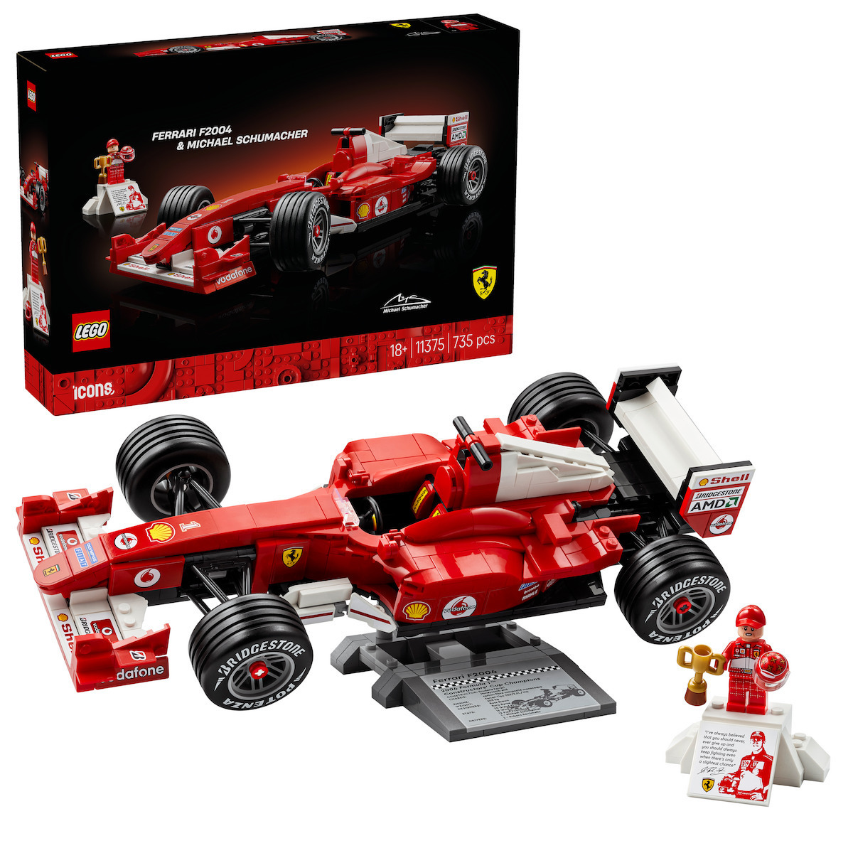 LEGO Icons Ferrari F2004 & Michael Schumacher για 18+ Ετών 735τμχ (11375)