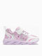 Kids Sneakers Anatomic with Hoop & Loop Closure and Lights Lilac