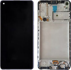 OLED Screen with Frame for Samsung Galaxy A22 4G Black