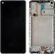 OLED Screen with Touch Mechanism and Frame for Samsung Galaxy A22 4G Black