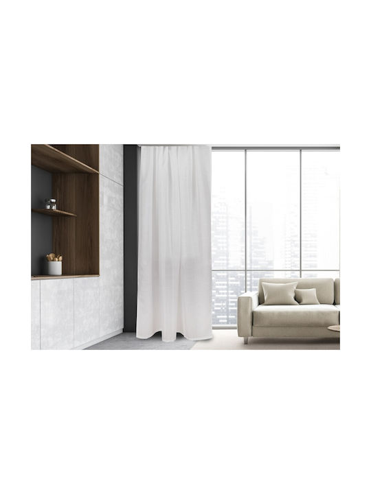 Lenjerii Deosebite Κουρτίνα με Τρέσα White 150x250εκ.