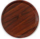Atlas Round Serving Tray D33cm Plastic Wenge Color Wood Imitation