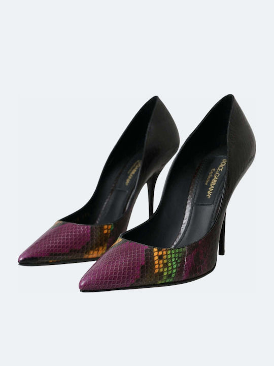 Dolce & Gabbana Leather Multicolour Heels