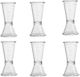 Set 6 Graduated Acrylic Alcohol Measures Bar 10/20ml