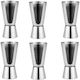 Set 6 Stainless Steel Alcohol Measures Bar 25/50ml