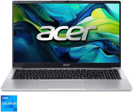 Acer Aspire Lite 15 15.6" IPS FHD (Celeron-N4500/8GB/256GB SSD/No OS) Silver (International English Keyboard)