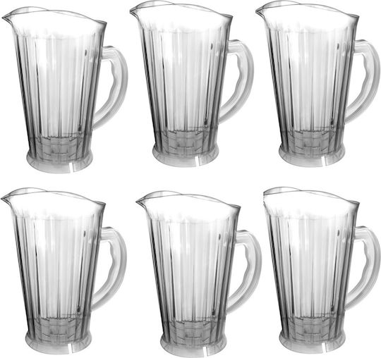 Set 6 Raki Polycarbonate Carafes 1900ml D13xh23cm