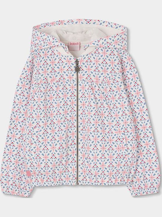 Kids Fleece Sweatshirt Cardigan with Hood Multicolour