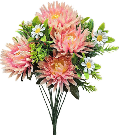 Bouquet 6 Chrysanthemums & 7 Daisies 48cm Homie 423133