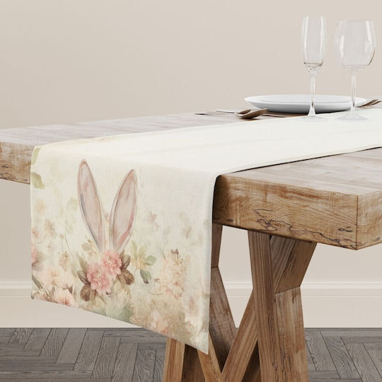 Napkin 40x150cm 100% Cotton Pastel Floral Elon Bunny