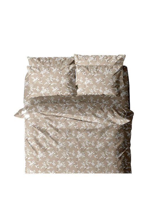 White Fabric Sova Bettlaken Doppeltes 200x260cm Beige 4 Stück