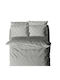 White Fabric Luma Σετ Σεντόνια Διπλά 200x260εκ. Γκρι (4τμχ)