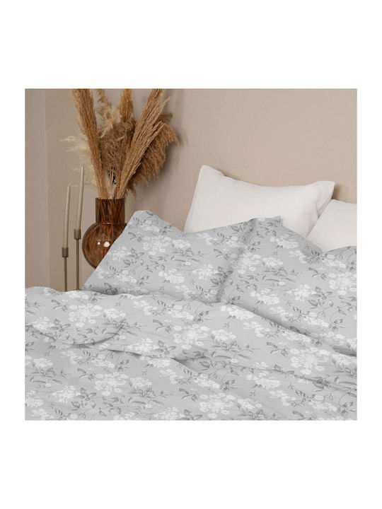 White Fabric Flowa Bettlaken Set Für Einzelbett...