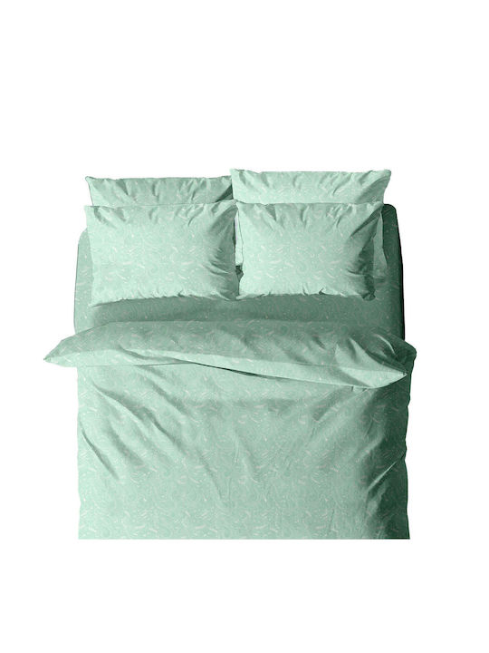 White Fabric Puree Подредба Чаршафи Двойни 200x...