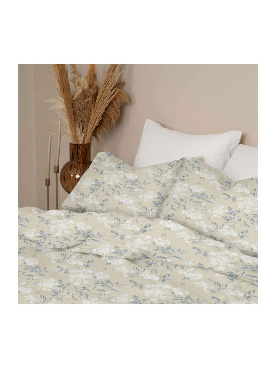 White Fabric Flowa Σετ Σεντόνια Υπέρδιπλα 230x2...