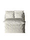 White Fabric Velor Σετ Σεντόνια Μονά 160x260εκ. Μπεζ (3τμχ)