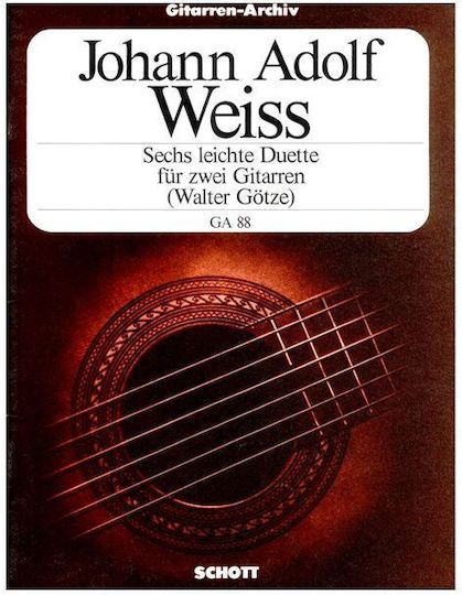 Johann Adolf Weiss Sechs Leichte Duette Fur Zwei Gitarren 6 Εύκολα Έργα 2 Κιθάρες
