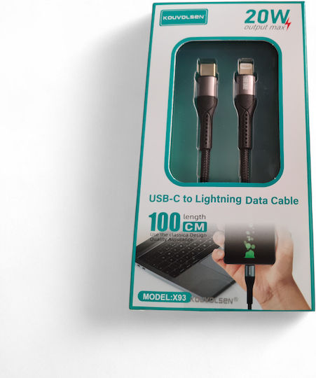 Kouvolsen USB-C to Lightning Cable 20W 1m