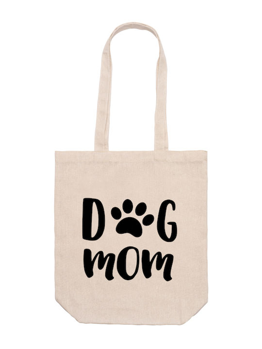 Τσάντα Μπεζ 37εκ. 42εκ. 12εκ Ψώνια Dog Mom Dp6559