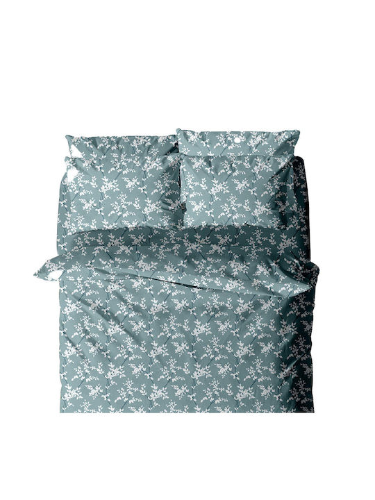 White Fabric Bettbezug Einzel 170x250 Sova Blauer