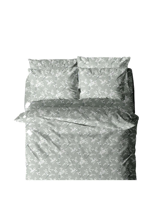 White Fabric Einzelbettbezug 170x250 Sova Grau