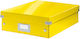 Leitz Storage Box Leitz Wow Click & Store Organizer Laminated Cardboard Medium Yellow