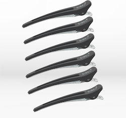 Sibel Clame De Păr Carbon Negru 10cm 6 Bucăți