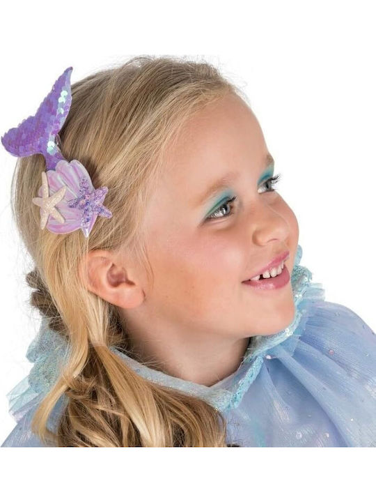 Mermaid Tail Kids Hair Clip Figure in Purple Color