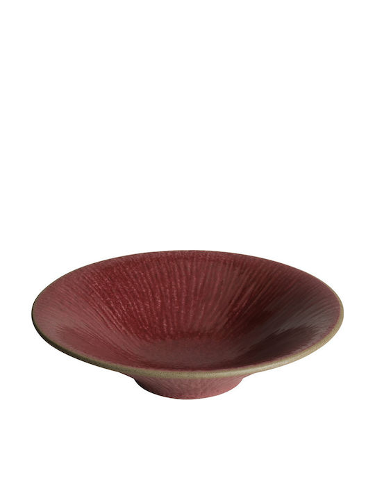 Espiel Soul Servierplatte Tief Rot mit Durchmesser 25cm