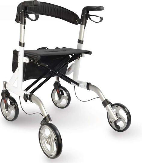 Medical Brace Πτυσσόμενος Περιπατητήρας Αλουμινίου Λευκός