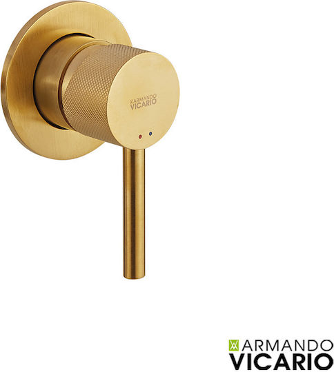 Industrial Vicario Built-in Faucet Mixer for Shower 1 Exit Gold