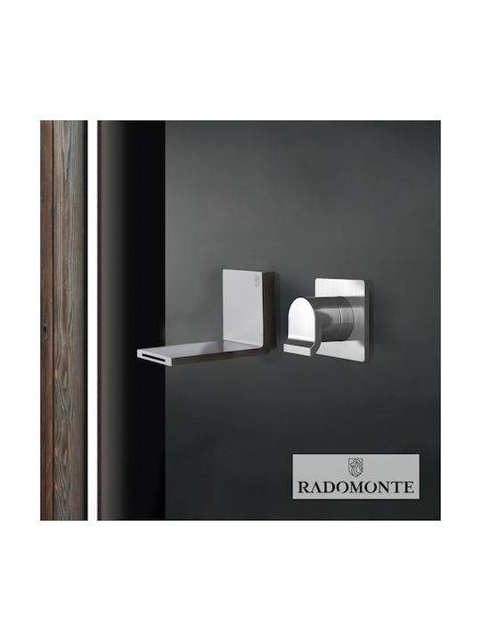 Okami Robinet Încorporat Combiner Pentru Lavabo Inox Argintiu