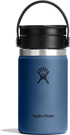 Hydro Flask Wide Flex Sip Lid Ποτήρι Θερμός Ανοξείδωτο 355ml Harbor Blue με Λαβή