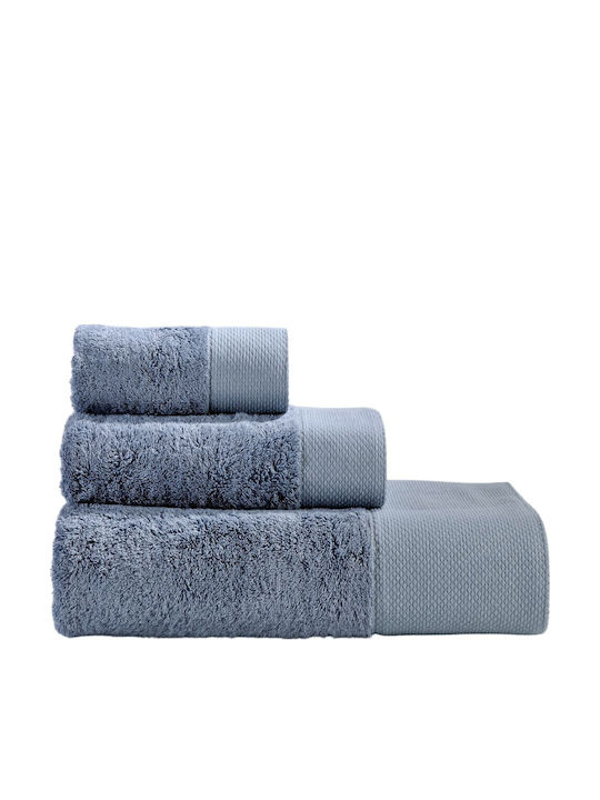 Down Town Home Badetuch-Set 3 Stück Rosa Blau G...