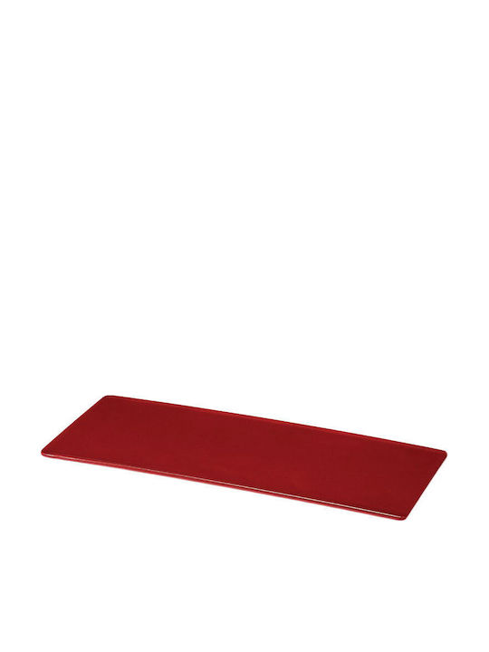 Raki Rectangular Πιατέλα Σερβιρίσματος Μελαμίνης Κόκκινη 64.5x19εκ.