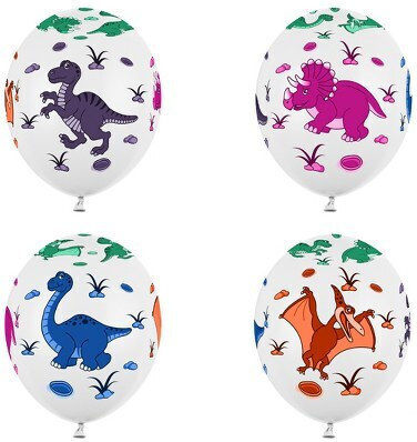 Set of 6 Dinosaur Latex Balloons Dinosaur 30cm