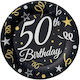 Farfurie Pentru Petrecere Ziua De Naștere 50th Dulce 6 Bucăți