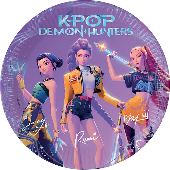 Φαγητού K-pop Demon Hunters Πιάτο για Party 8τμχ