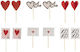 Valentine's Day Cupcake Toppers Cake Decoration Pieces 12 (Various Designs)