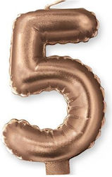 Κεράκι Rosegold Αριθμός 5