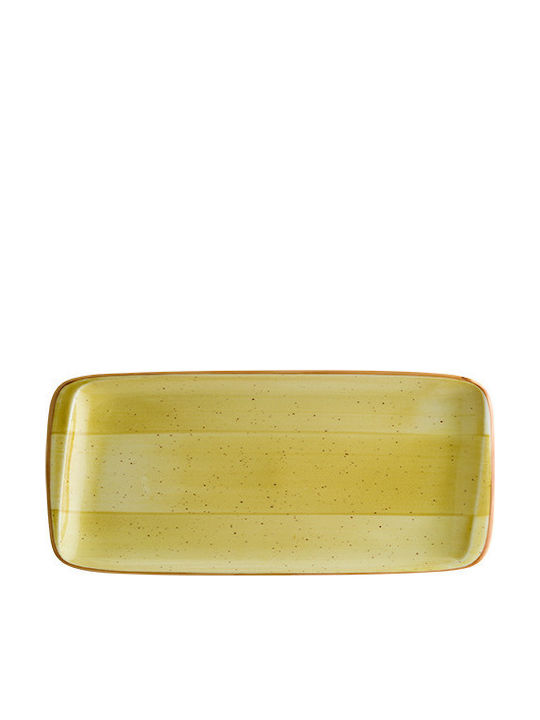 Bonna Amber Serving Platter Rectangular Porcelain Green 34x16cm