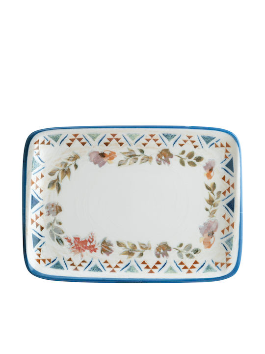 Bonna Spring Platou De Servire Rectangular Din Porțelan Multicolor 23x16cm