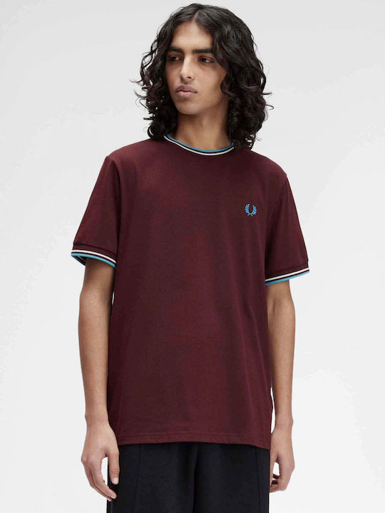 Fred Perry Twin Tipped T-shirt Bordeaux M1588-Z63
