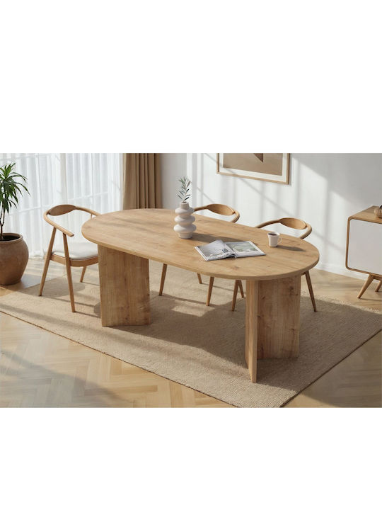 Sablin Овална Трапезна Маса Дървена Дъб 180x89....