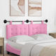 vidaXL Fabric Pink Bed Headboard Pillow 130x55cm