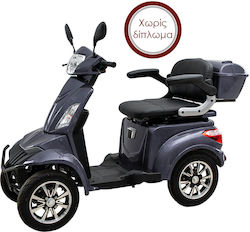Scooter Електрически Четириколесен Мотоциклет С Мощност 1000W С Крайна Скорост 25km/h С Автономия 60km В Сив Цвят