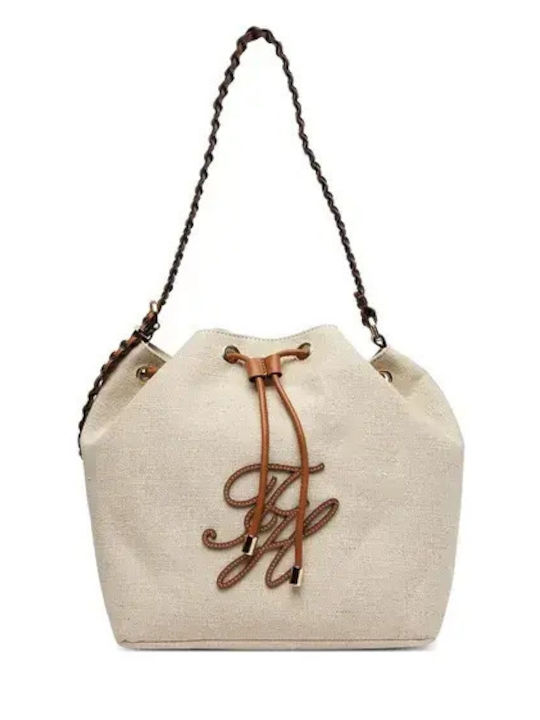 Fabric Women's Drawstring Bag Canvas/Cognac 0F4