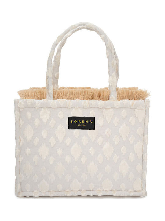 Milos Fabric Women's Tote Handbag Beige