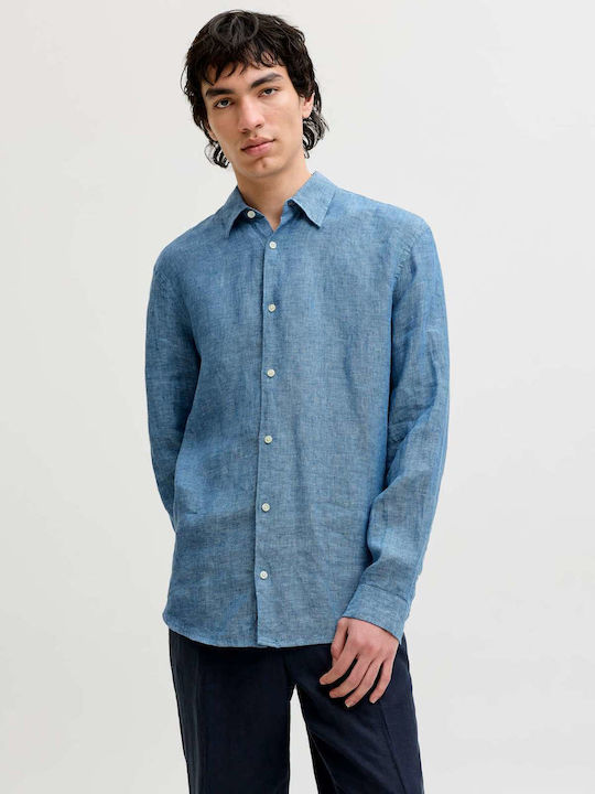 Jack & Jones Μακρυμάνικo Λινό Πουκάμισο σε Φαρδ...